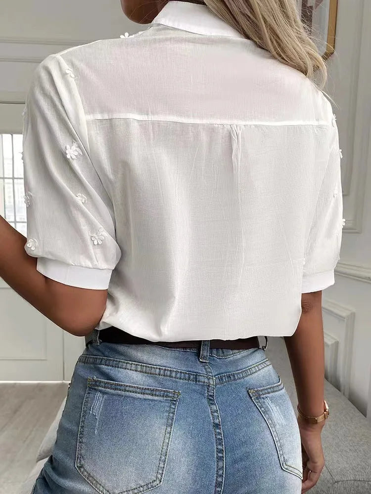 Elisa | Blouse with Delicate Embroidery