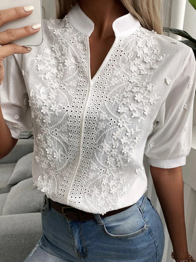 Elisa | Blouse with Delicate Embroidery
