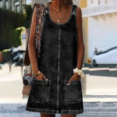 Thea | Sleeveless denim dress